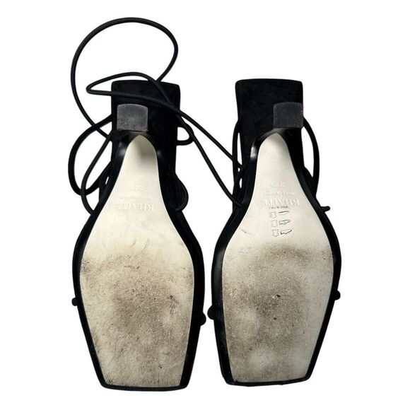 KHAITE Black Lace-up String Heels/ Sandal Shoes Sz: 39 1/2 US: 9 1/2 - Picture 7 of 8